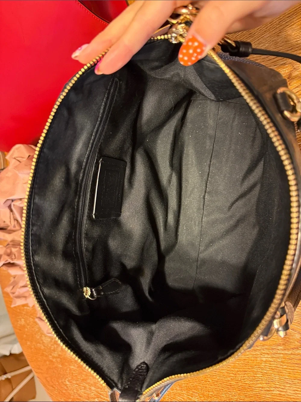 Coach Black Pebbled Leather Satchel with Gold Hardware